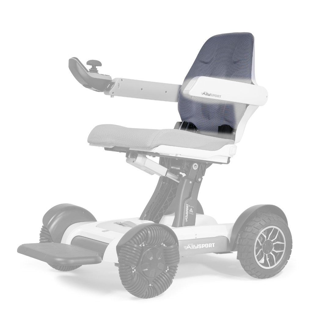 MBS-0030 grey seat back cushion shown in color on the Golden Ally Sport GP305, rest of the chair greyed out
