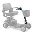 Blue complete tiller shown in color on the Golden LiteRider 4-Wheel GL141, rest of the scooter greyed out