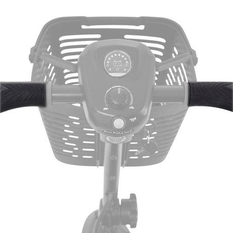 MFA-0055 tiller rubber grips shown in color on the Golden Buzzaround LT handlebar, rest greyed out