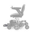 Golden Buzzaround CarryOn GP130 power chair with the MFA-0103 footplate shown in color and the rest of the chair greyed out