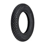 Michelin 3.50-10 S83 Retro Scooter Tire, showcasing a classic tread pattern in a close-up view.