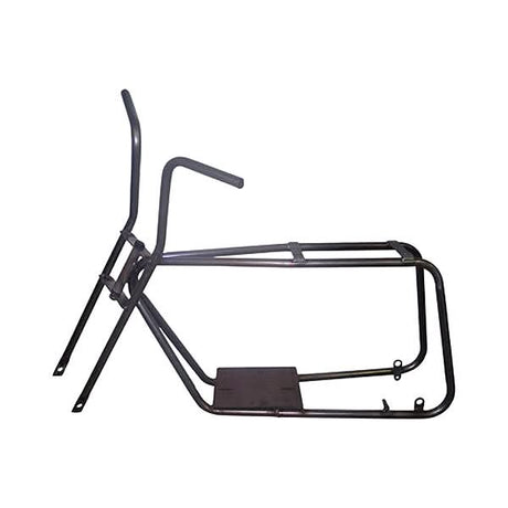 Azusa Mini Bike Frame and Fork Kit featuring a metal frame with a handlebar, made from 7/8 tubing with pre-welded joints, ideal for DIY custom mini bike projects.