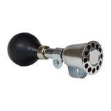 Close-up of the Mini Condor Horn, showcasing its sleek, silver cylindrical design, ideal for bikes and scooters.
