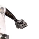 Close-up of the Right Drive Motor Assembly (CM808-075A/CM808-075B) for Jazzy Select & Select GT, showing a black cable, plug, and white component, highlighting its fully functional yet blemished condition.