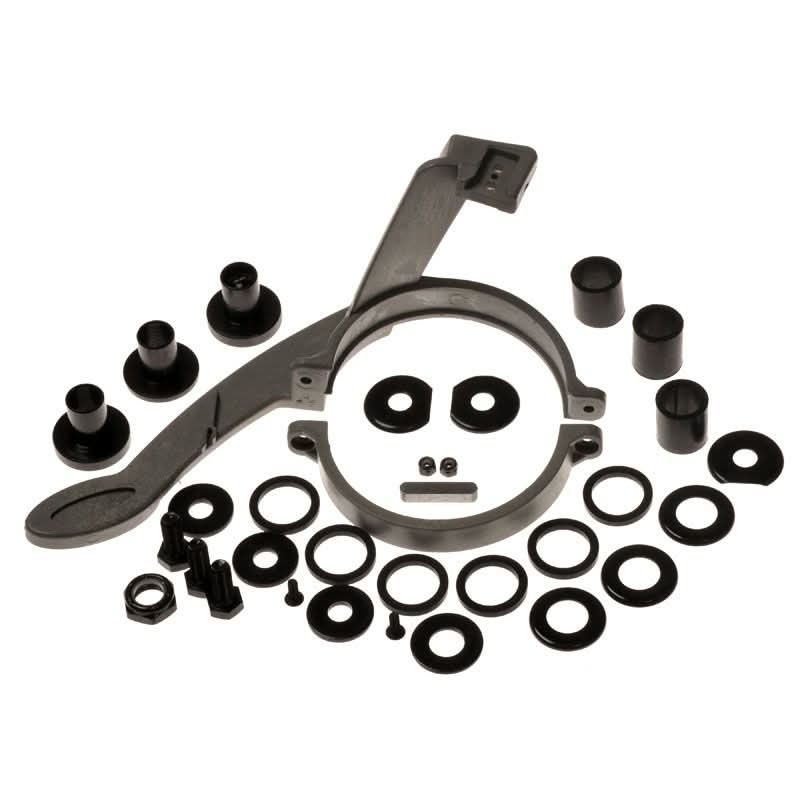 Right Drive Motor Assembly (CM808-075A/CM808-075B) for Jazzy Select & Select GT (Blemished) featuring a close-up of the motor with various nuts and bolts, exhibiting minor cosmetic scratches.