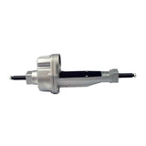 Transaxle for the Merits Pioneer 3 (S131) & Pioneer 4 (S141) Mobility Scooters; a silver and black mechanical device, close-up view, highlighting intricate machine parts essential for scooter functionality.