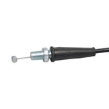 46 Throttle Cable with Angled End Noodle for Motovox MBX10 & MBX11 Mini Bikes, showing a close-up of the black cable and metal screw components on a white background.