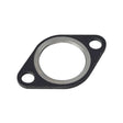 Performance Exhaust Gasket for 50cc, 125cc, and 150cc GY6 Engines by NCY, featuring a circular black and silver metal and fiber design with a central hole, for high-performance modifications.
