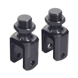 Rear Shocks for the Yamaha Zuma 125 by NCY, featuring a pair of black metal parts with visible bolts, designed for high performance and durability.