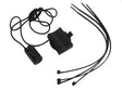 Origin8 Wiring Kit for Wired Bike Computers, featuring a black cable with a clip, a wired sensor, a screw magnet, and four cable ties, designed to mount on the handlebar.
