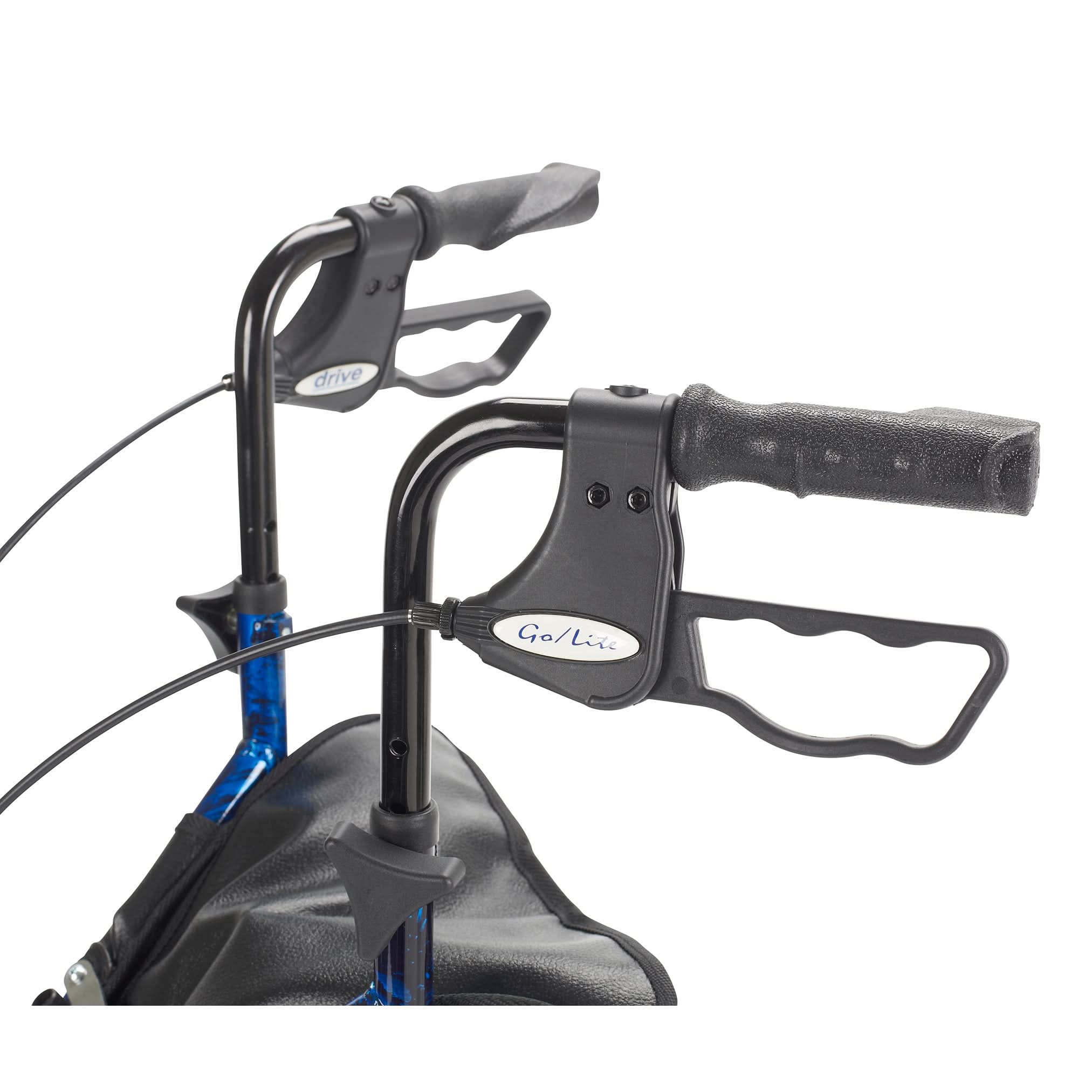 3 Wheel Rollator Rolling Walker with Basket Tray and Pouch