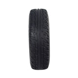 10 Drive Wheel Assembly for the Jazzy Air 2 Power Chair, featuring a black tire with a detailed tread pattern and a 6-spoke silver rim, designed for durability and no flats.