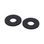 5/16 x 7/8 x 1/16 General Purpose Nylon Flat Washer (Set of 2) displayed as two black circular washers with central holes, ideal for Jazzy power chair footrest assemblies.