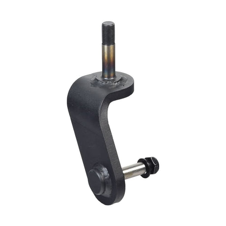 Caster Fork Assembly for the Go-Go Go-Chair, featuring a black metal object with a bolt, washers, and a nut. This specific part is applicable to both left and right sides, but not interchangeable.