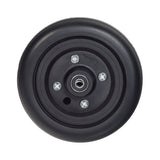 6x2 All-Black Rear Caster Wheel Assembly for Jazzy Select, Jazzy Select Elite, and Pride TSS 300, shown with bearings, spacers, and a black tire.