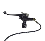 Complete Handbrake Assembly for Pride Pursuit XL (SC714), Wrangler (MV600), & Baja Wrangler 2 (BA400) Scooters, featuring a black handlebar with an attached black hose and visible bolt.