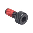 Tiller Lock Knob Screw for Go-Go, Mega-Motion, & Pride Travel Mobility Scooters, featuring a black and red screw with a black cap, essential for securing the tiller lock knob on lightweight scooters.