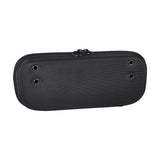 Glove Box for Tru-Balance 3 Seats on Quantum Power Chairs, a black bag with three holes and a ring, designed for easy mounting on armrests, side rails, or accessory bars.