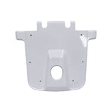Upper Plastic Assembly for the Go-Go Folding Scooter (S19), featuring a white front deck section with a central hole for tiller mounting, compatible with both lithium and standard battery versions.