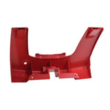 Red Front Shroud for Select 6 & Select GT, a red plastic panel with multiple holes, designed as a replacement part for the front of Jazzy power chairs.