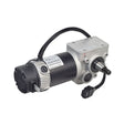 Close-up of the Right Motor Gearbox Assembly, compatible with Jazzy 1450 and Quantum Q1450 models, showing intricate machine parts and a visible label.