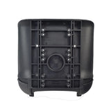 17 Wide Molded Seat Frame for Go-Go Mobility Scooters; black plastic seat frame with mounting holes and screws, designed for Pride Mobility scooters, includes both seat back and base.