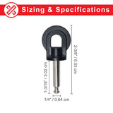 Key (Stereo Plug Style) with Flat Circle Head for Pride Revo (SC60) Scooters: A black and silver metal key with a flat black plastic loop, resembling a stereo plug connector.