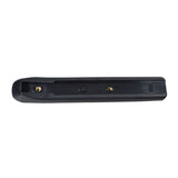 12 Black Vinyl Armrest Pad for the Pride Victory 9 and 10 mobility scooters, featuring a rectangular design with multiple holes, suitable for various compatible scooter models.