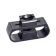 Snap-on Shroud Clip for Jazzy & Quantum Power Chairs: a close-up of a black plastic clip with a central hole, essential for fastening shrouds on various power chair models.