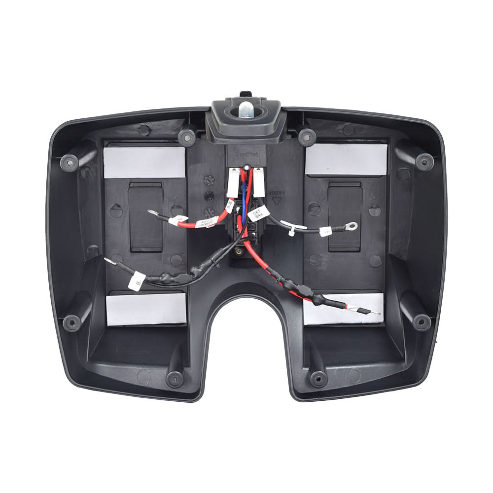 Battery Box Assembly for the Go-Go Sport (SC73/SC74) shown close-up, featuring a black rectangular device with visible wires, designed for easy replacement and enhanced scooter performance.