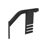Receiver for Elevated Leg Rest for Jet 3 Ultra, a black metal object with a curved edge and long handle, designed to fit perfectly onto your scooter or power chair.