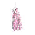 Pink Laser Streamers: Close-up of pink and white streamers with intricate ribbon patterns, designed as fun bike or scooter accessories by Sunlite.