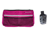 Deluxe Walker/Rollator Bag & Cup Holder Combination visually features a spacious, water-resistant nylon bag with multiple mesh pockets and an attached universal mount cup holder designed for easy walker or rollator installation.