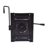 Top view of Pride Victory 10 LX seat plate MEC145492 with swivel plate, slide rails and mounting holes