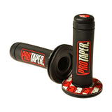 Pro Taper Handlebar Grip Set for Scooters, ATVs, & Dirt Bikes, featuring a close-up of the black handlebar grips with diamond pattern texture and visible Pro Taper logo.