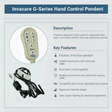 6-Button 3-Function Hand Control Pendant for the Invacare G-Series Full Electric Bed (60108014)