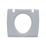 Toilet Seat with Lid for the Invacare Commode, shown as a white plastic seat with a hole in the middle, designed to fit the Invacare 9630 and 9650 models.