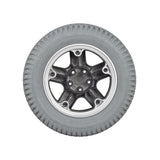 14x3 (3.00-8) Drive Wheel Assembly for Invacare Storm 3G Series Power Chairs Manufactured After 08/16/10, featuring a foam-filled, flat-free tire with knobby tread and a 5-hole, 2-part rim.