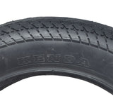 12-1/2x2-1/4 Kick Scooter Tire with K912 Street Tread, close-up showing detailed tread pattern and part of the sidewall, emphasizing its suitability for pavement riding.