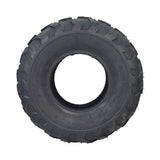 145/70-6 Go-Kart & Mini Bike Tire with KF905 Tread, featuring a black rubber tire with a distinctive Semi-V knobby pattern, designed for versatile performance on both muddy trails and hard-packed tracks.