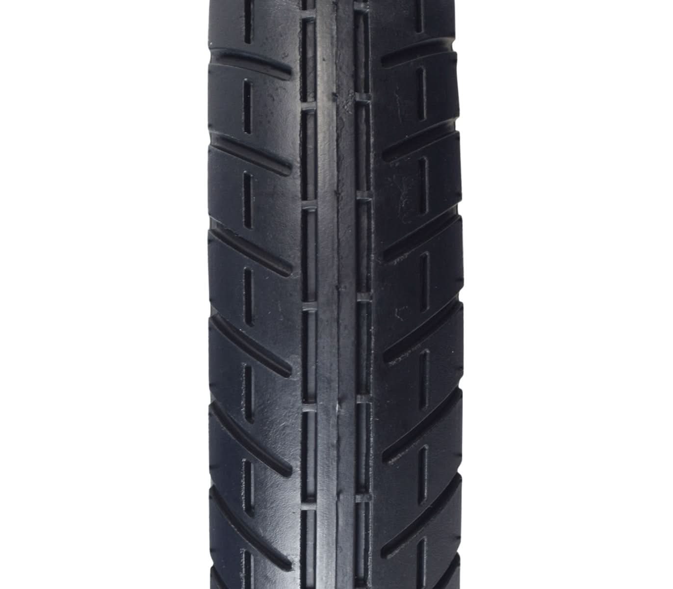 10x2 Pneumatic Whitewall Tire for the Razor Pocket Mod Petite, featuring a retro-style whitewall side and shallow-siped street tread, designed to evoke the classic look of Euroscooters.
