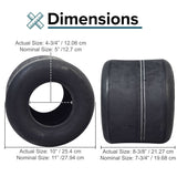 11x7.10-5 Tubeless Slick Tire for Drift Trikes & Go-Karts, featuring a smooth, treadless surface designed for high-speed performance and drifting, with visible white text and markings.