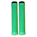 Raptor Tail Grips for Bikes & Scooters, featuring two green cylindrical grips with a flangeless design and textured horizontal ribs for enhanced durability and comfort.