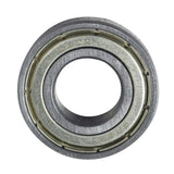 Close-up of Caster Fork Bearings for the Golden Compass HD Power Chair (Set of 2), showcasing the chrome metal shields and inner ball bearings designed for pivoting the caster fork assembly.