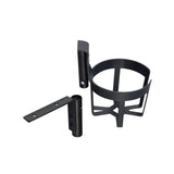 Cup & Drink Holder for Golden Technologies Scooters and Power Chairs: A black metal bracket with a round base and multiple holes, designed for easy installation on Golden scooters and power chairs.
