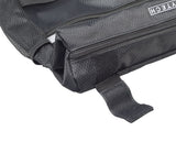 Seat Back Bag (Backpack) for Mobility Scooters & Power Chairs, featuring a black zippered main compartment and multiple pouches, designed for secure and organized storage.