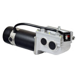 Left Side Drive Motor Assembly for the Jazzy 600 (Blemished) featuring a black and silver machine with a black tube and cable, showing minor cosmetic dents on the motor brake cover.