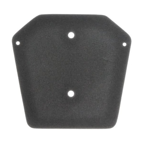 Seat Assembly for the Minimoto Sport Racer, featuring a black plastic structure with holes and an integrated fastener for easy installation.