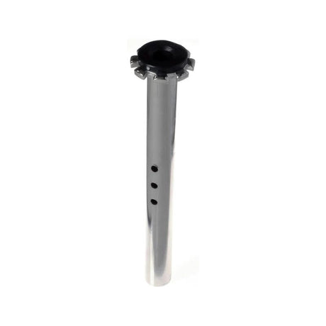 Seat Post for the Drive Medical Falcon, Phantom, and Phoenix Series Scooters: a polished chrome metal rod with three adjustment holes, 1-1/4 diameter, and 13-1/4 length.