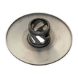 Secondary Slider for 125cc and 150cc GY6 Engines, featuring a grey circular design with a central black circle, made of high-quality metal for competitive riding modifications.